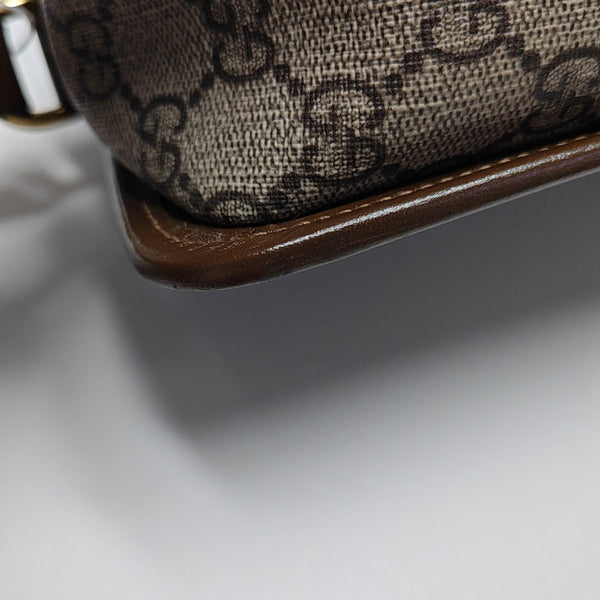 GG Supreme Mini Monogram Coated Canvas Beige