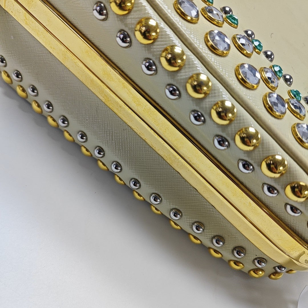 Pyramid Saffiano Calfskin Yellow