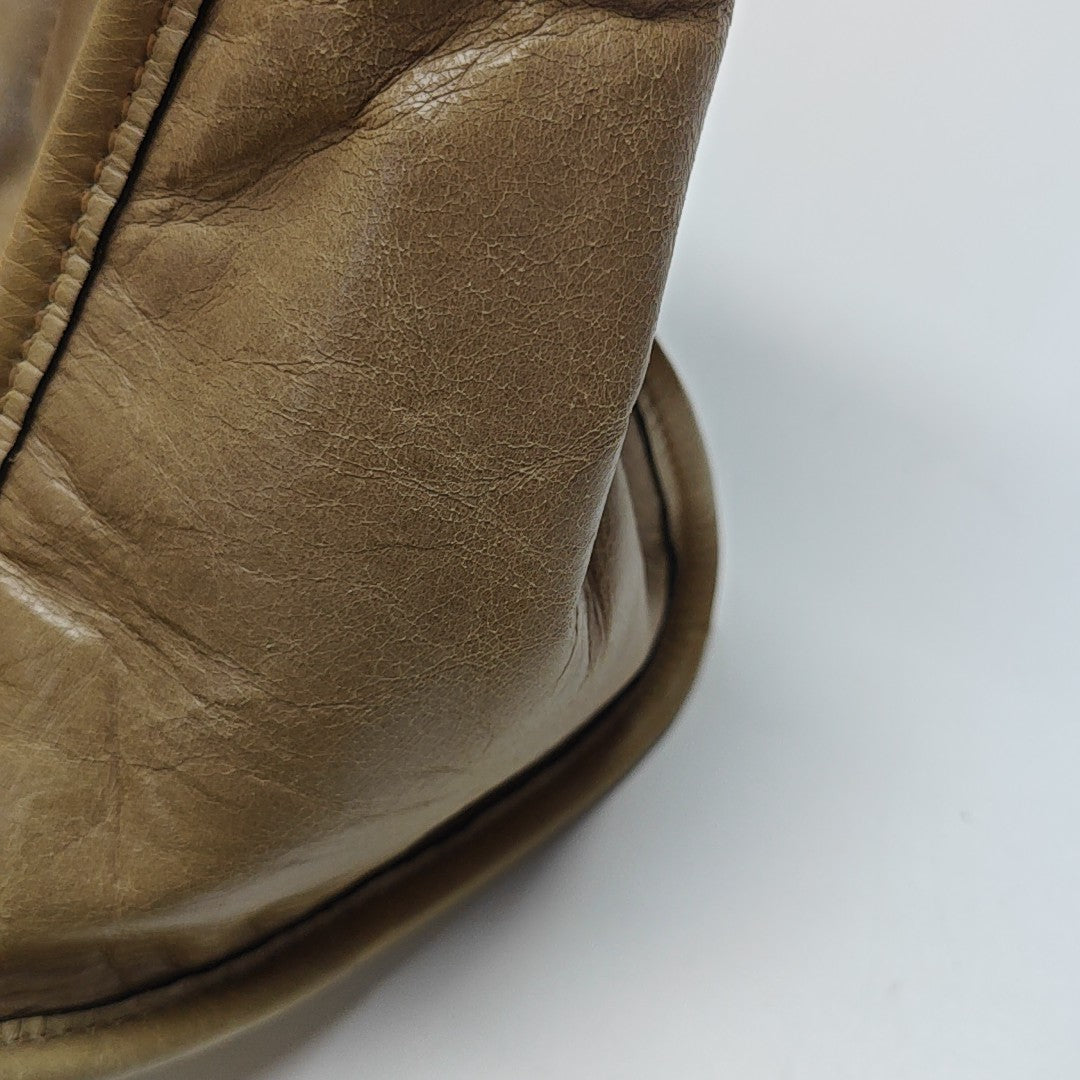 Shoulder Strap Calfskin Beige