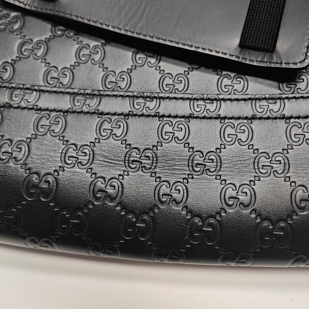 Monogram Calfskin Crossbody Bag Black