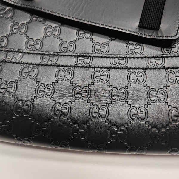 Monogram Calfskin Crossbody Bag Black