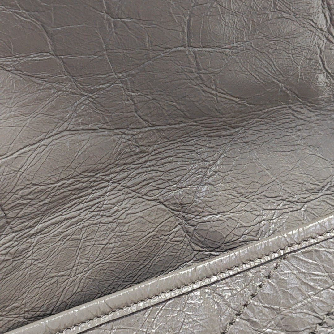 NIKI Medium Chevron Calfskin Gray