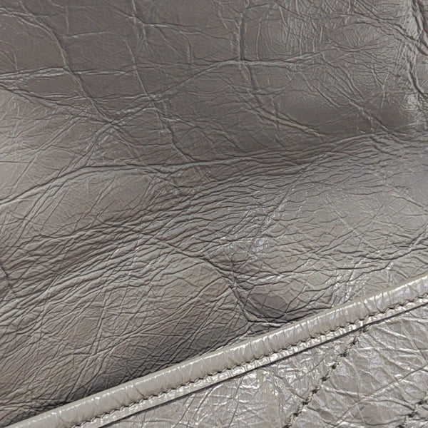 NIKI Medium Chevron Calfskin Gray