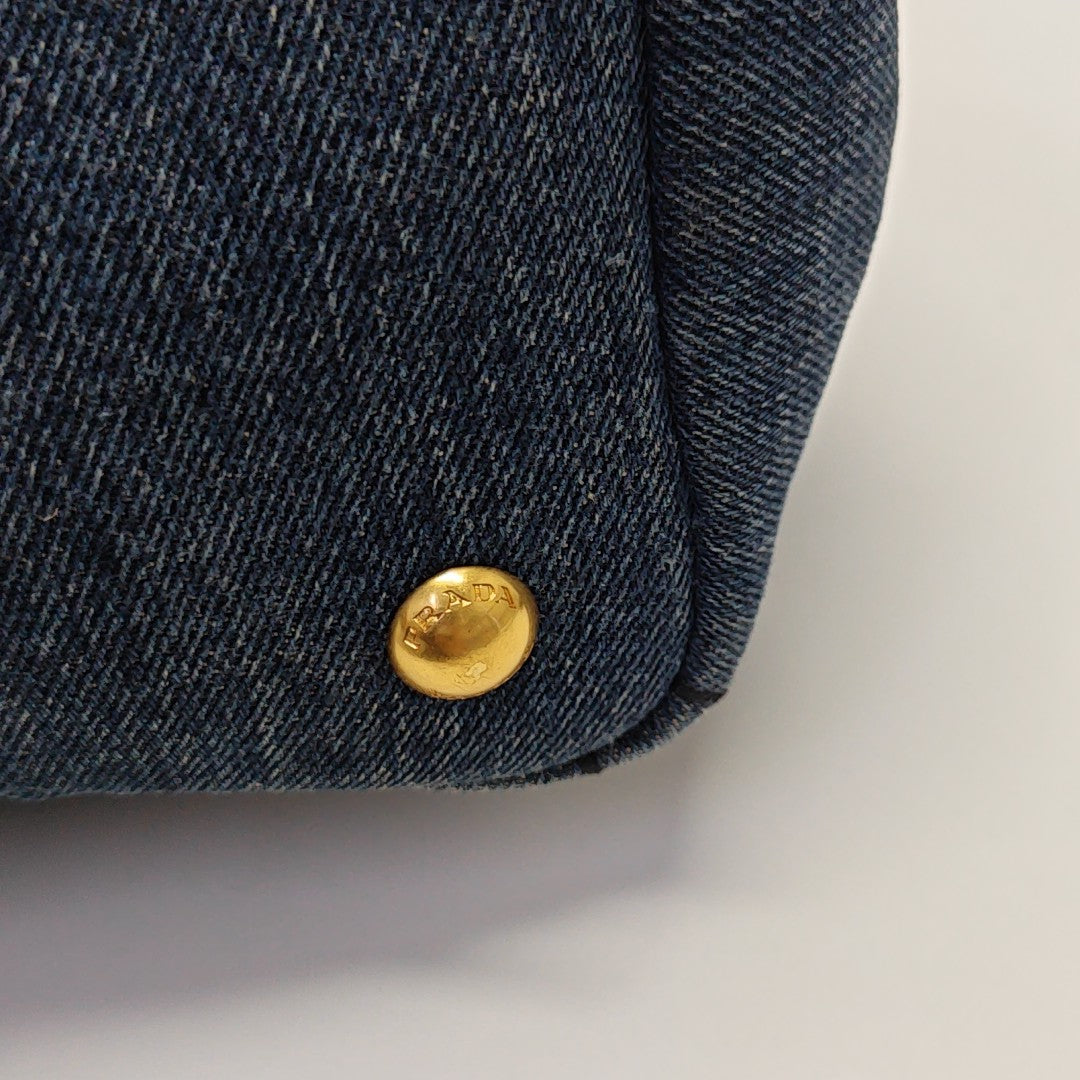 Denim Quilted Denim Blue