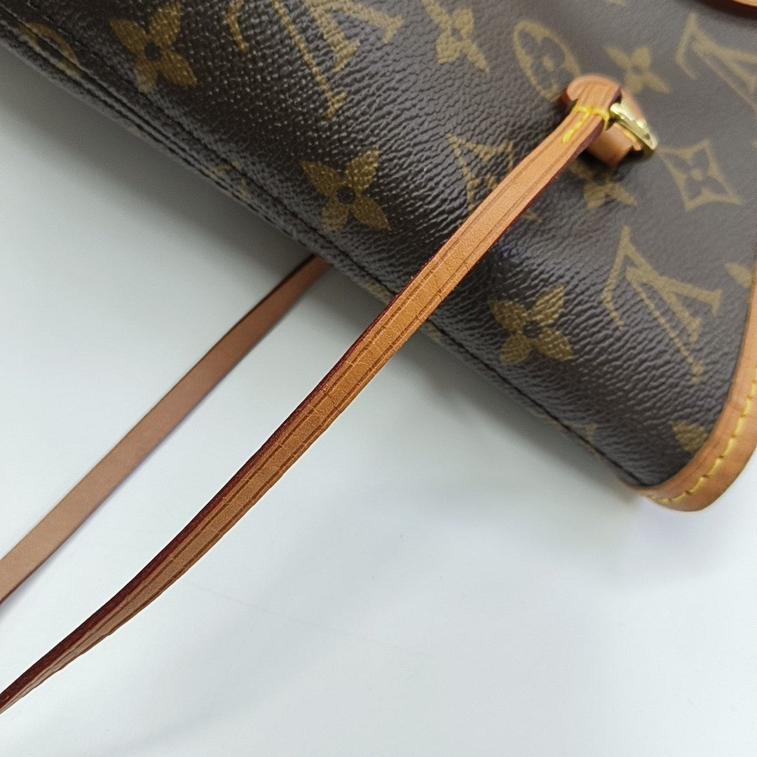 NEVERFULL MM Monogram Coated Canvas Brown