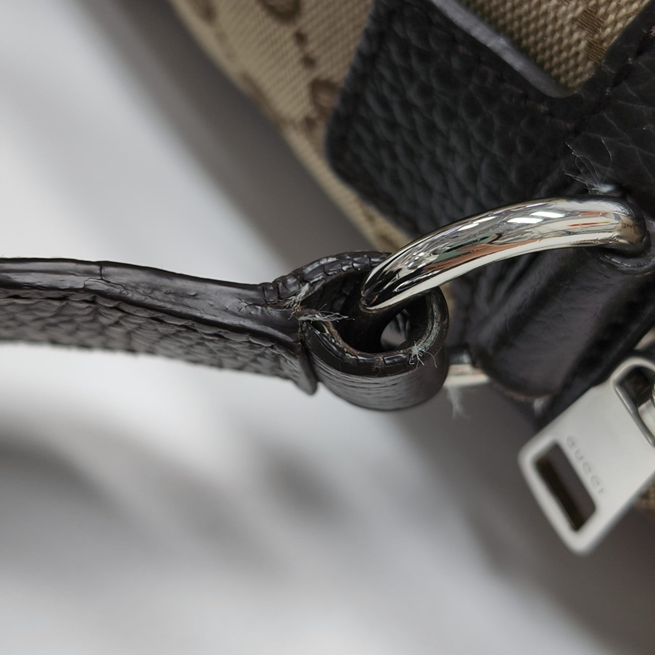 Monogram Canvas Shoulder Bag Beige
