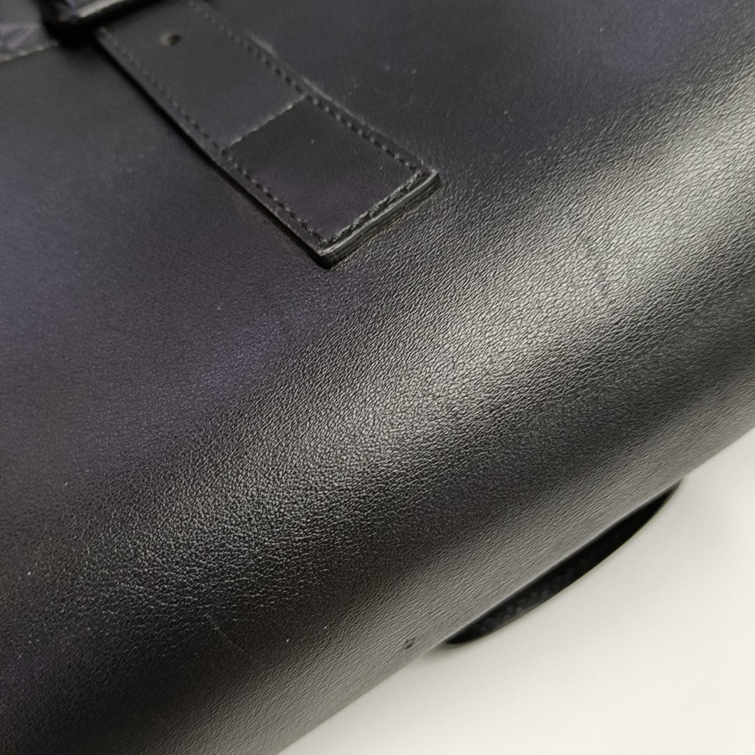 TRIO Monogram Coated Canvas Black