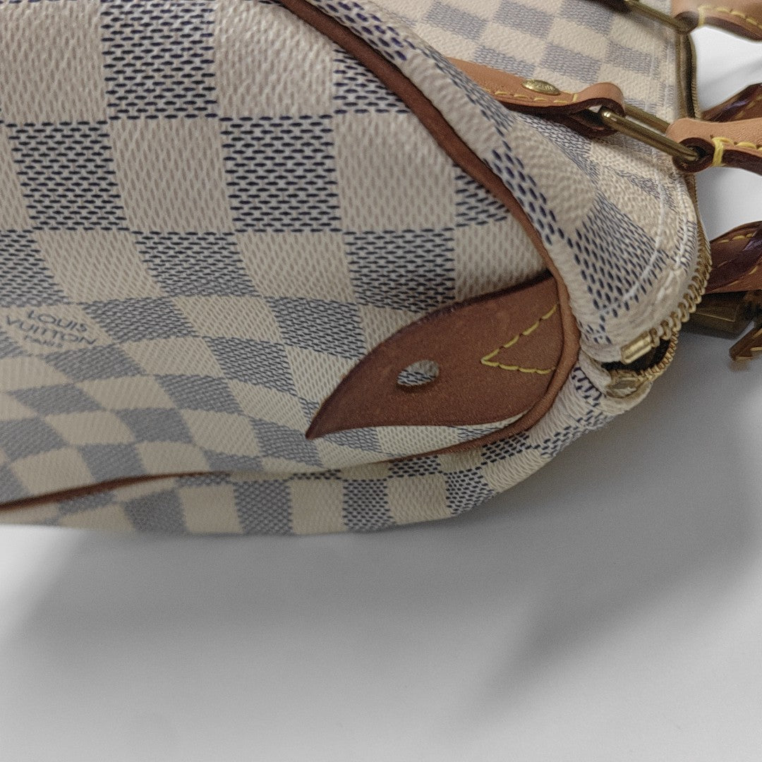 SPEEDY 25 Damier Azur Coated Canvas White