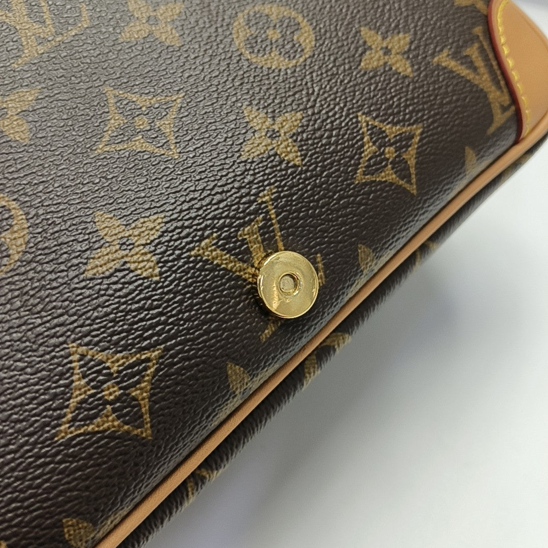 DIANE Monogram Coated Canvas Brown
