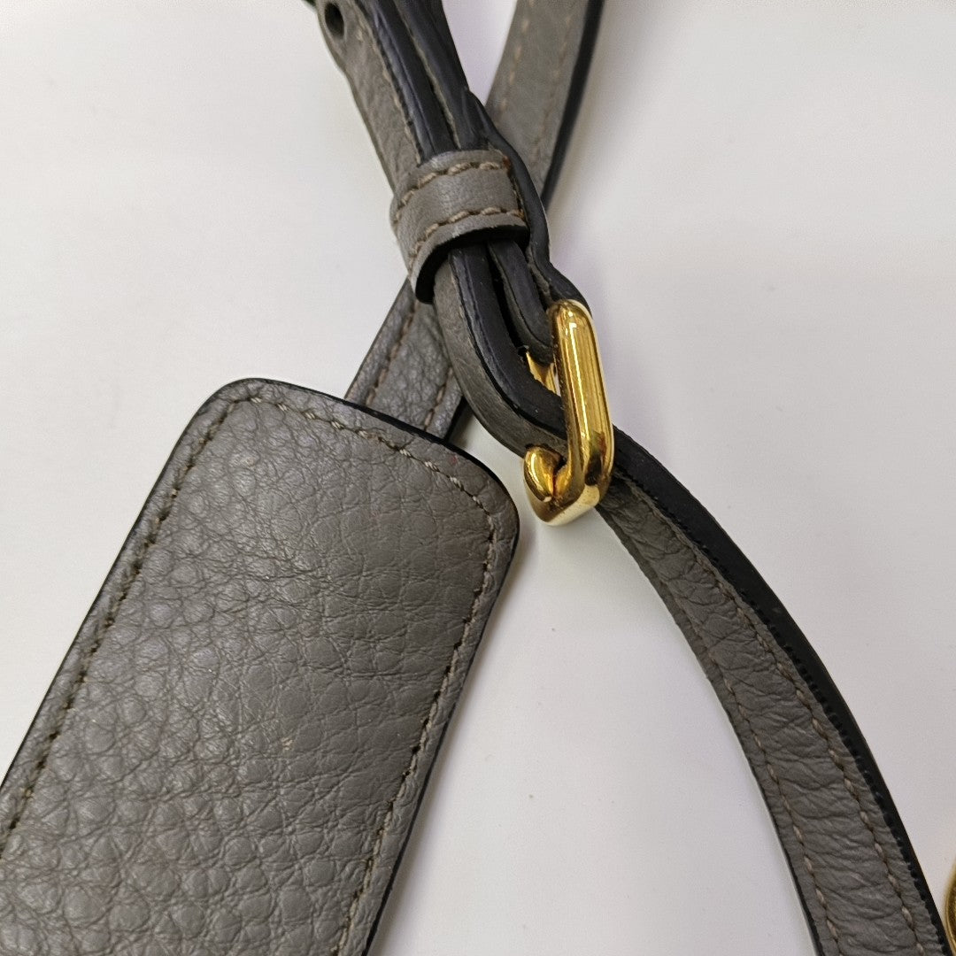 Calfskin Shoulder Bag Gray