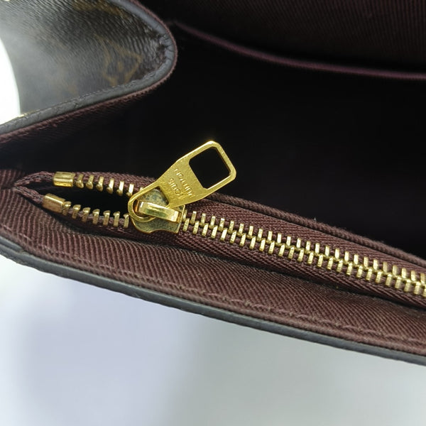 CLUNY MM Monogram Coated Canvas Brown