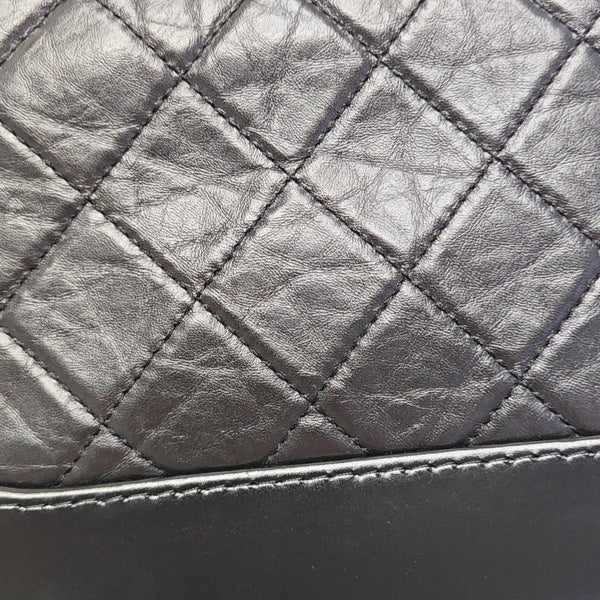 GABRIELLE Small Quilted Vintage Calf Black