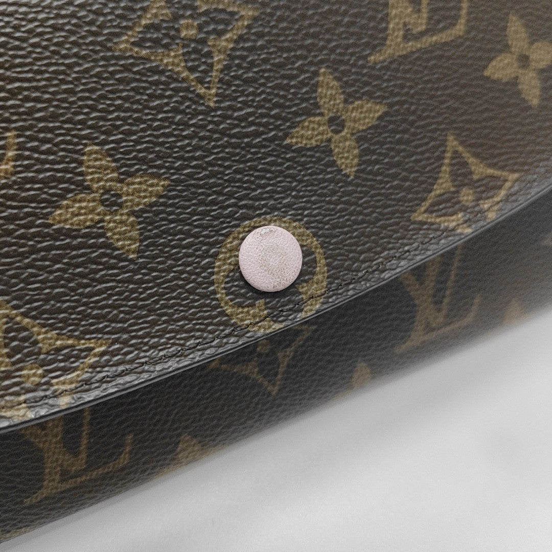 EMILIE Monogram Coated Canvas Brown Wallet