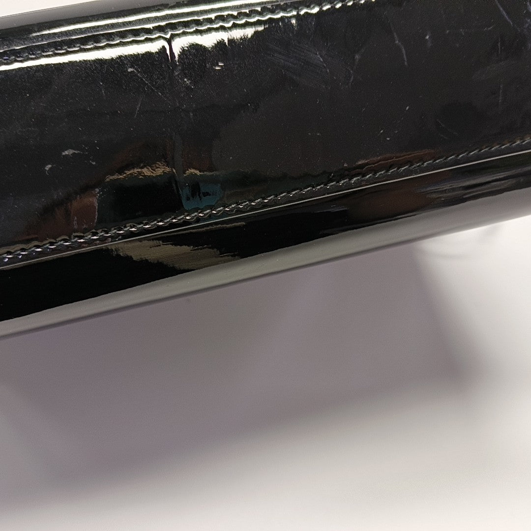 MANHATTAN Medium Patent Leather Black