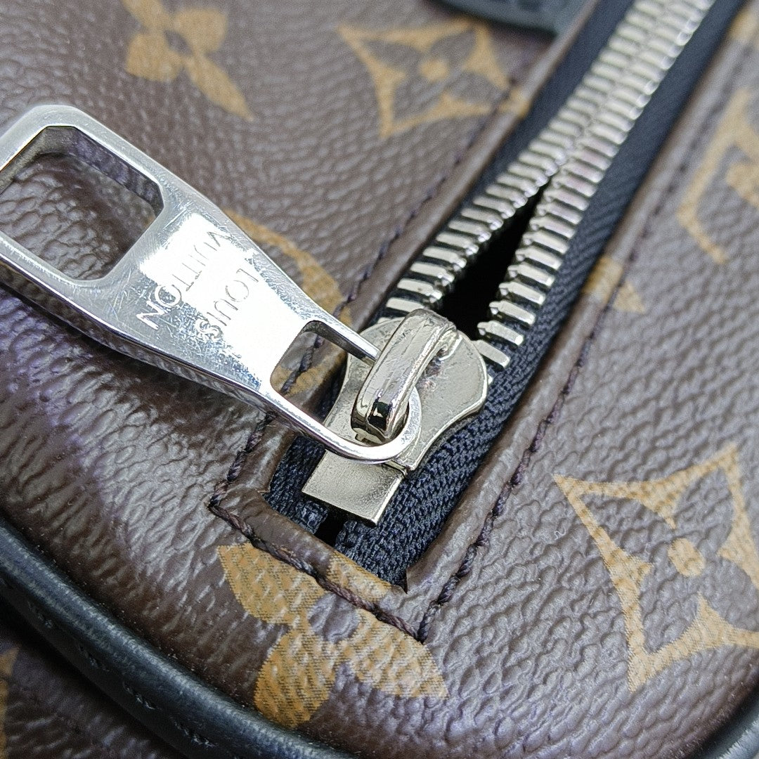 JOSH Monogram Coated Canvas Brown