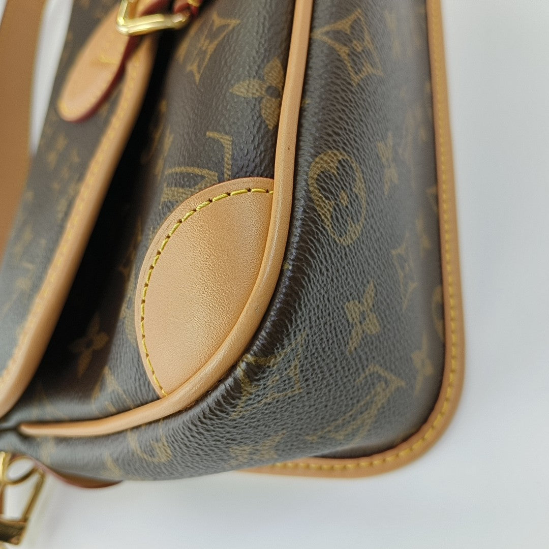 DIANE Monogram Coated Canvas Brown