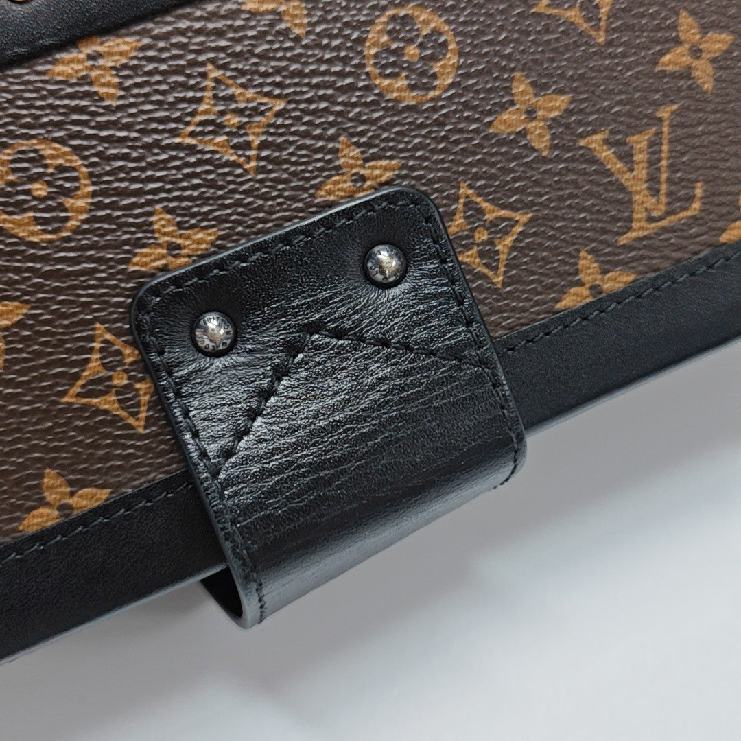 PETITE MALLE Monogram Coated Canvas Brown