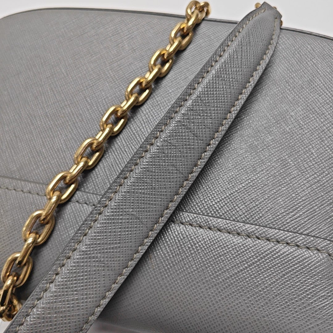 Calfskin Shoulder Bag Gray