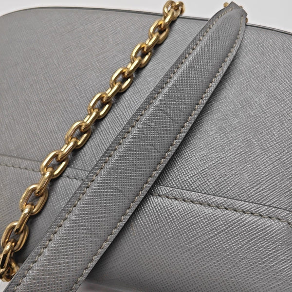 Calfskin Shoulder Bag Gray