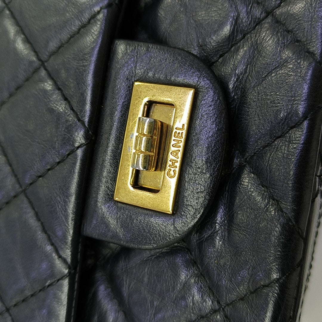 2.55 227 (jumbo) Quilted Calfskin Black