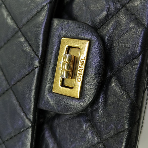 2.55 227 (jumbo) Quilted Calfskin Black