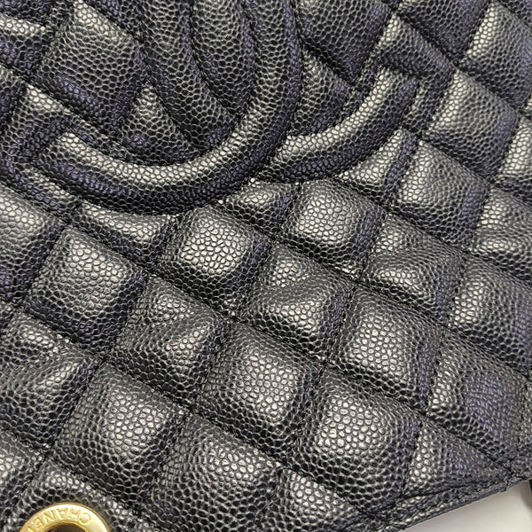 CHANEL PST Quilted Grained Calfskin Black