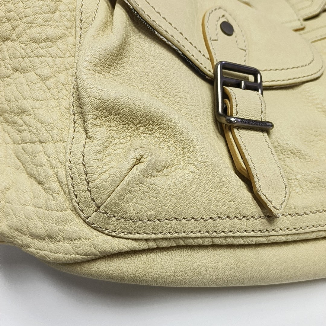 Calfskin Shoulder Bag Beige