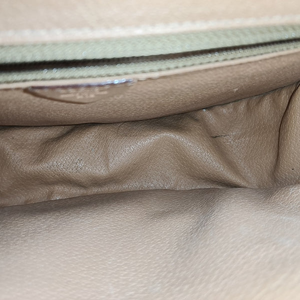 Coated Canvas Shoulder Bag Brown
