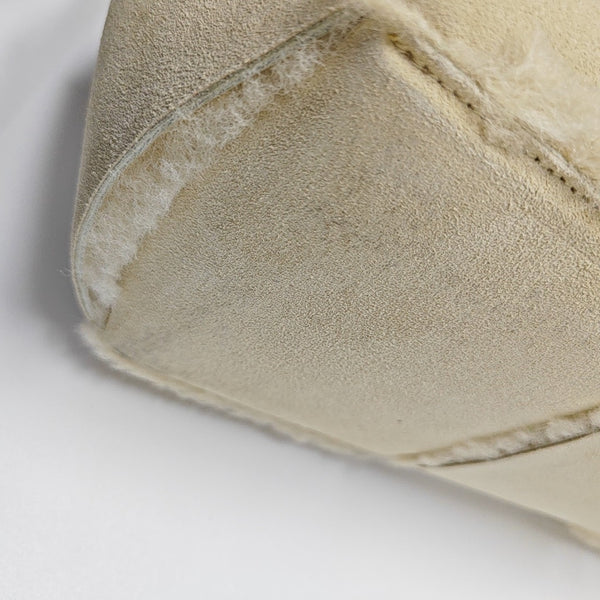 Authenticated pre-owned  Arco Small Suede Beige - Top Handle Bag at Looply