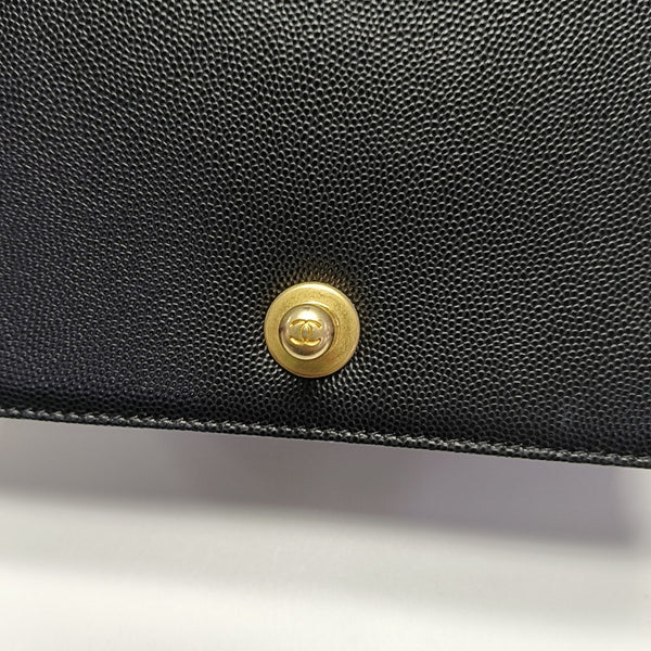BOY CHANEL Small Quilted Grained Calfskin Black