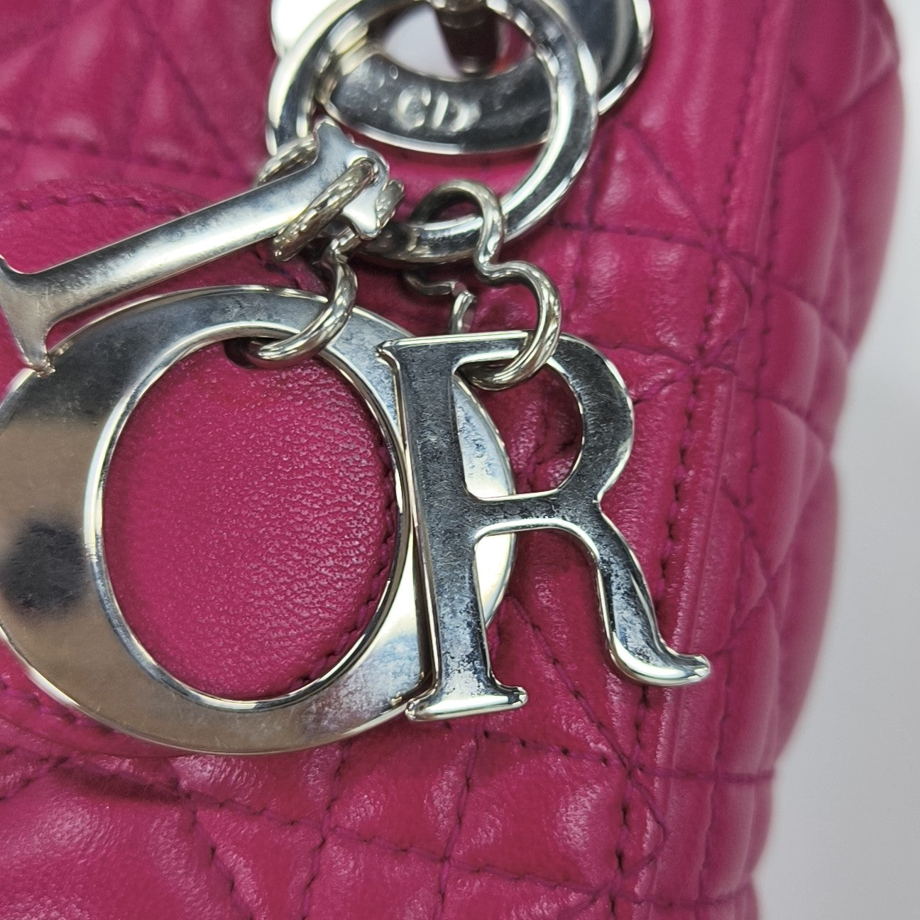 Lady Dior Mini Cannage Lambskin Red