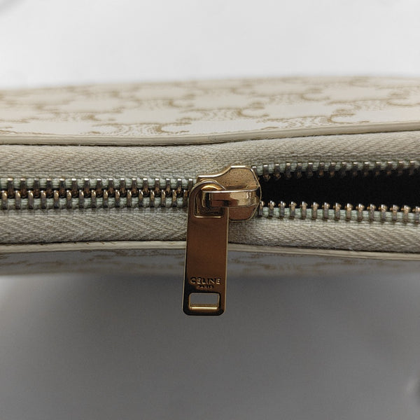 Authenticated pre-owned  AVA Coated Canvas Beige - Top Handle Bag at Looply