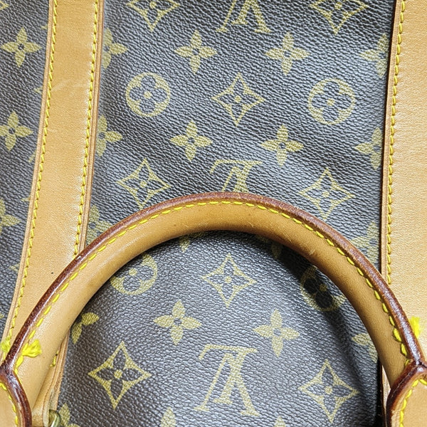 KEEPALL 60 Monogram Coated Canvas Brown