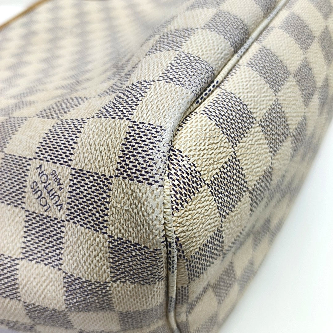 NEVERFULL MM Damier Azur Coated Canvas White