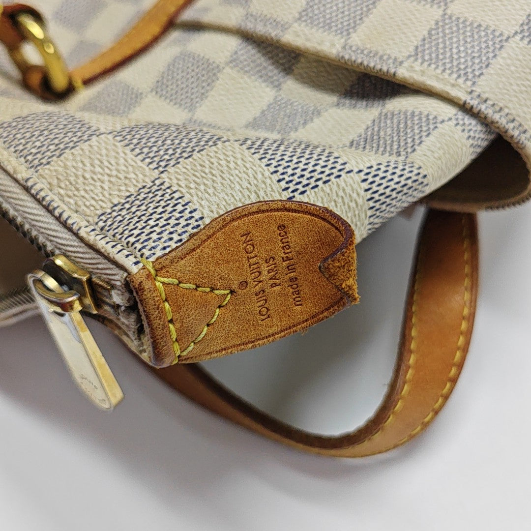 TOTALLY MM Damier Azur Coated Canvas White