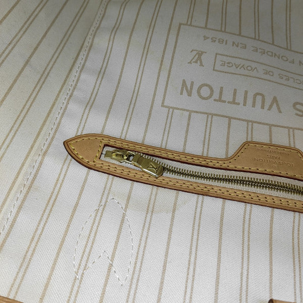NEVERFULL MM Damier Azur Coated Canvas Beige