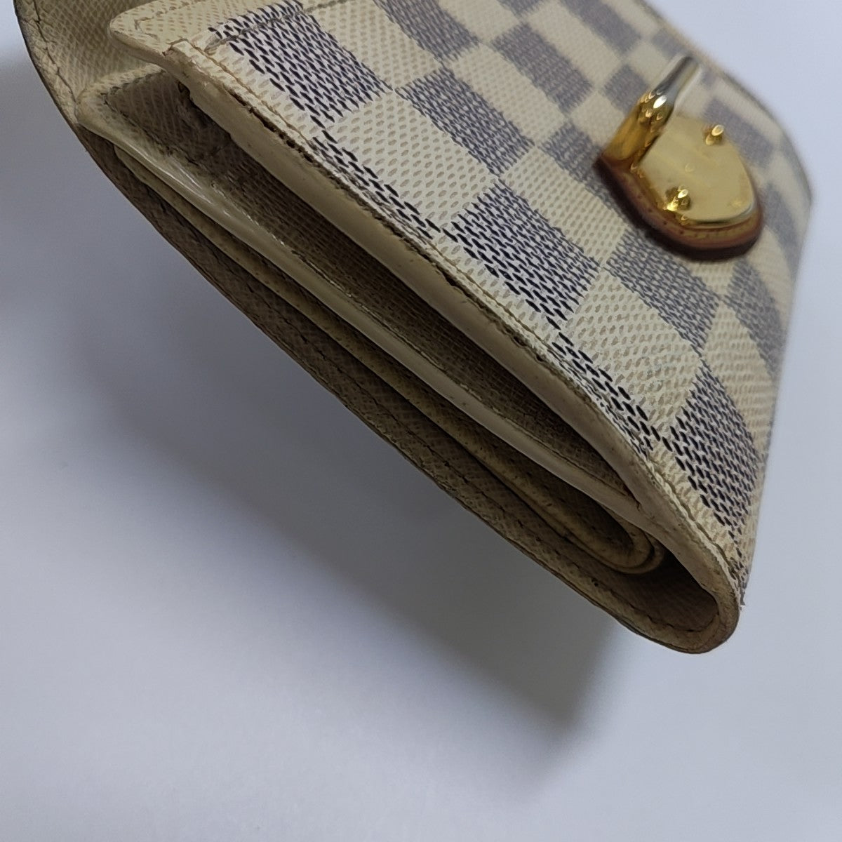 JOEY Damier Azur Coated Canvas White Wallet