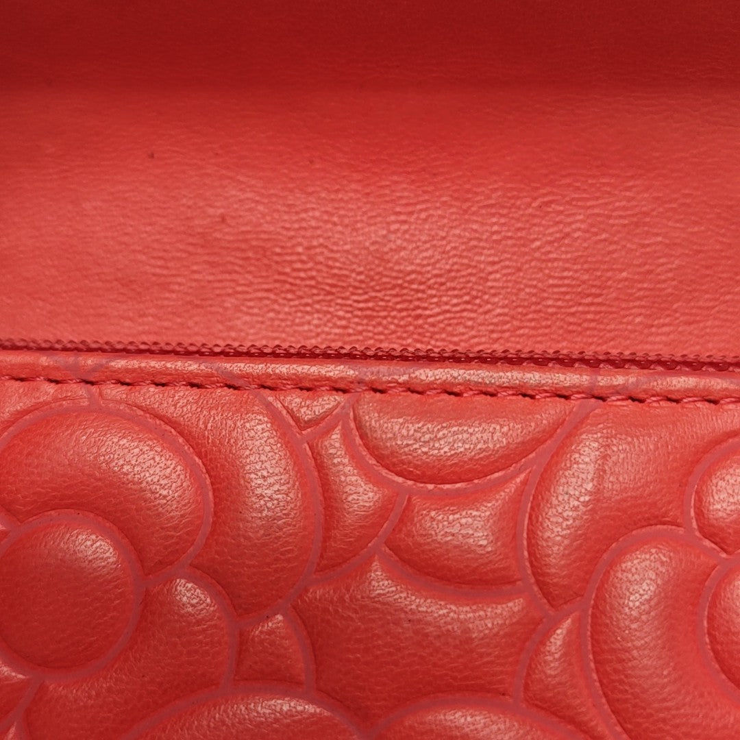 Quilted Lambskin Wallet Red