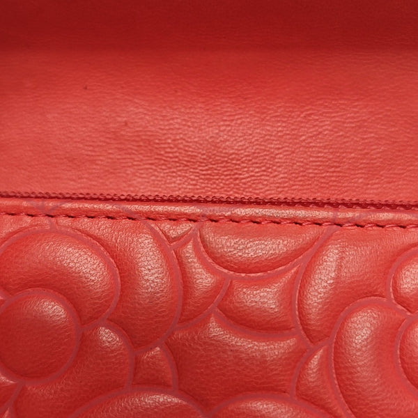 Quilted Lambskin Wallet Red