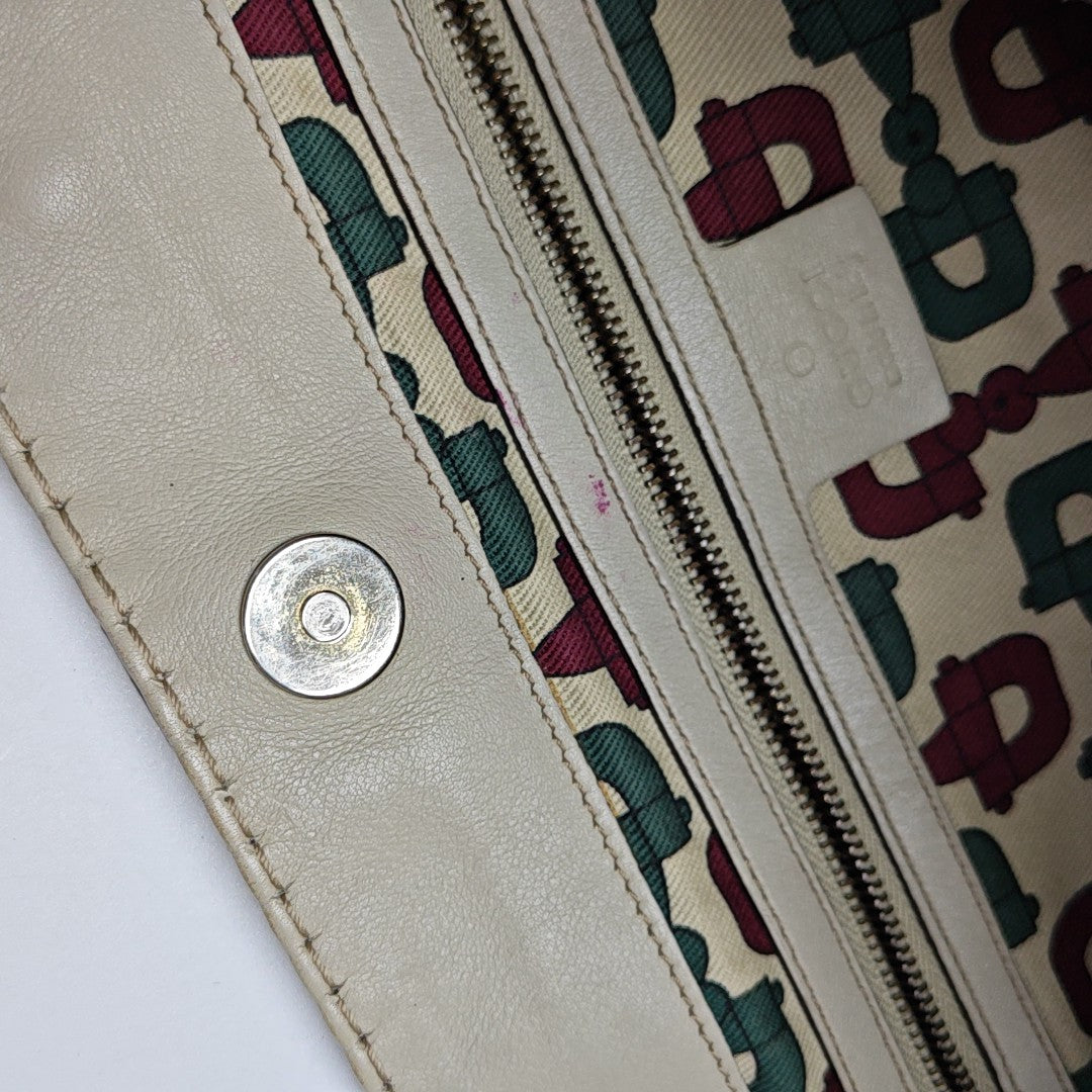 Monogram Calfskin Tote Bag Beige