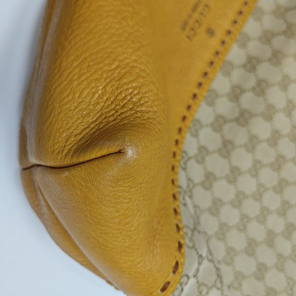 Monogram Fabric Top Handle Bag Beige