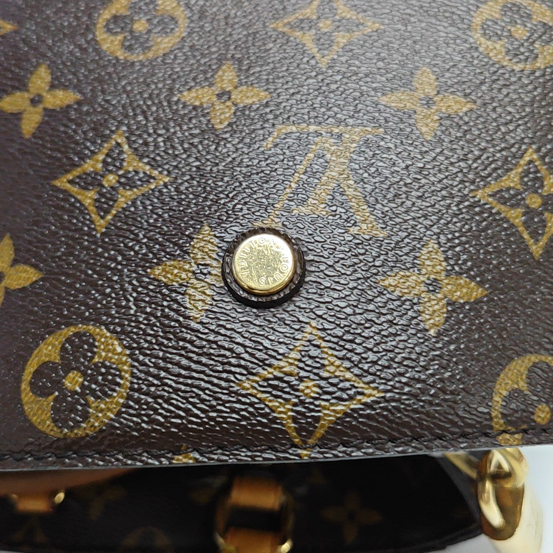 MONTAIGNE Monogram Coated Canvas Brown