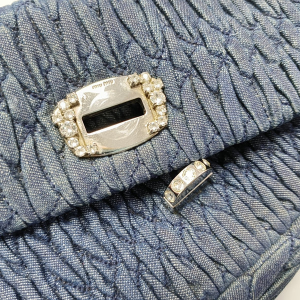Crystal Quilted Denim Blue