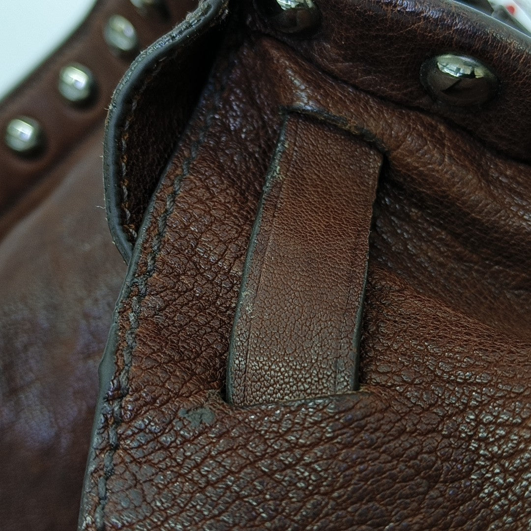 Calfskin Shoulder Bag Brown