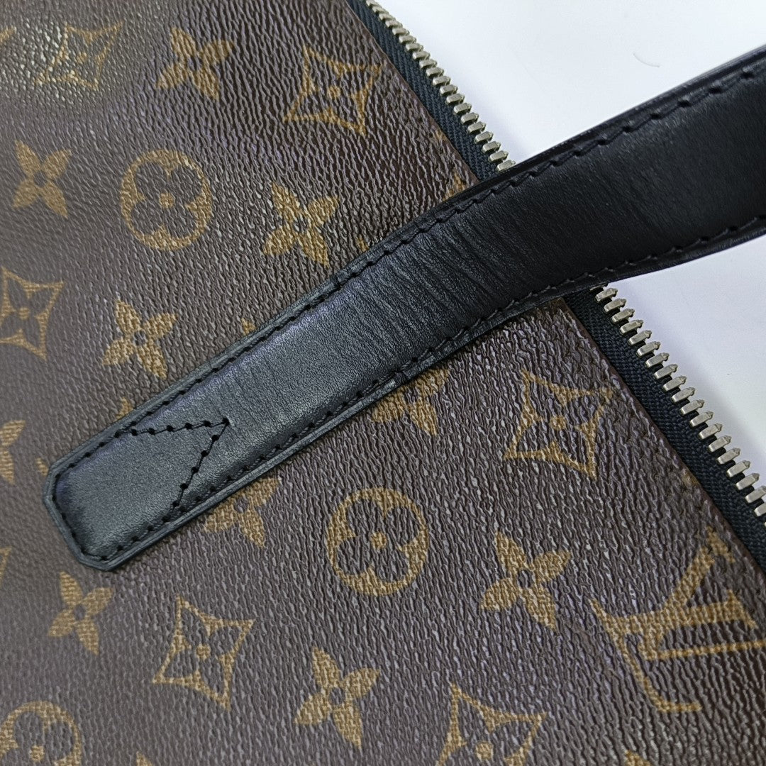 KITAN Monogram Coated Canvas Brown