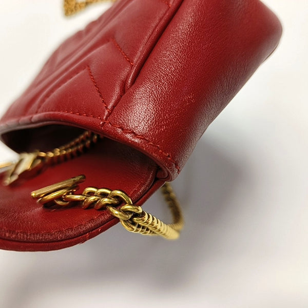 GG Marmont Mini Quilted Calfskin Red
