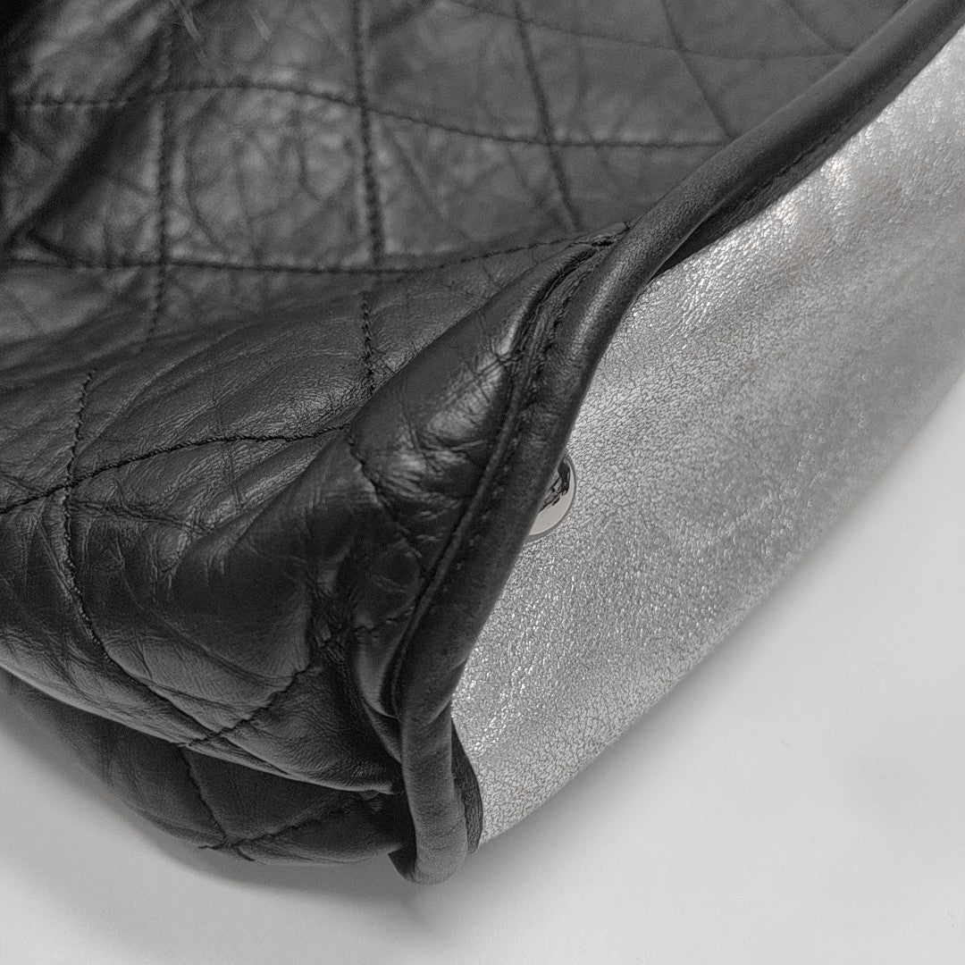 Quilted Calfskin Shoulder Bag Black