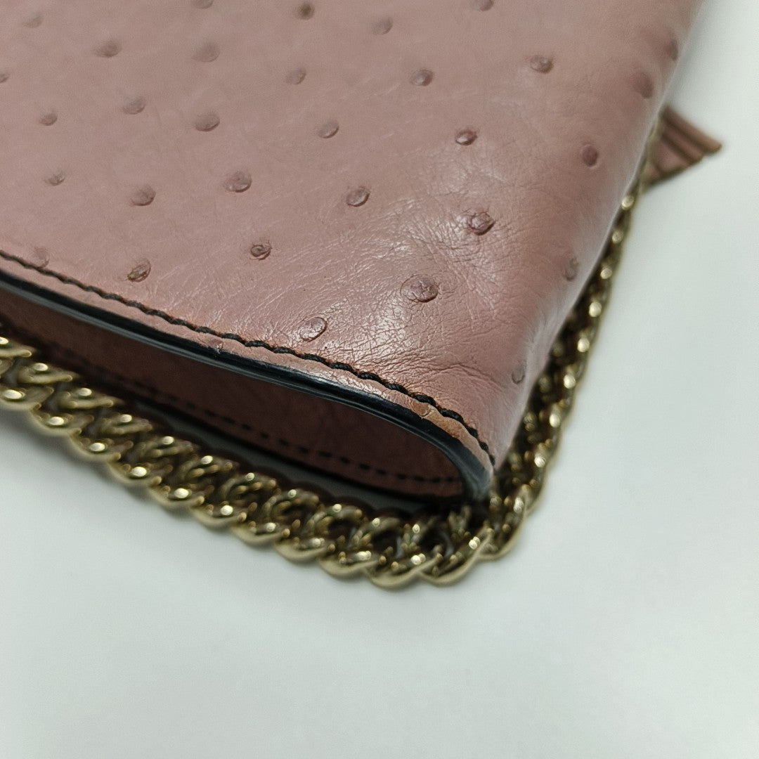 Emily Chain Ostrich Pink