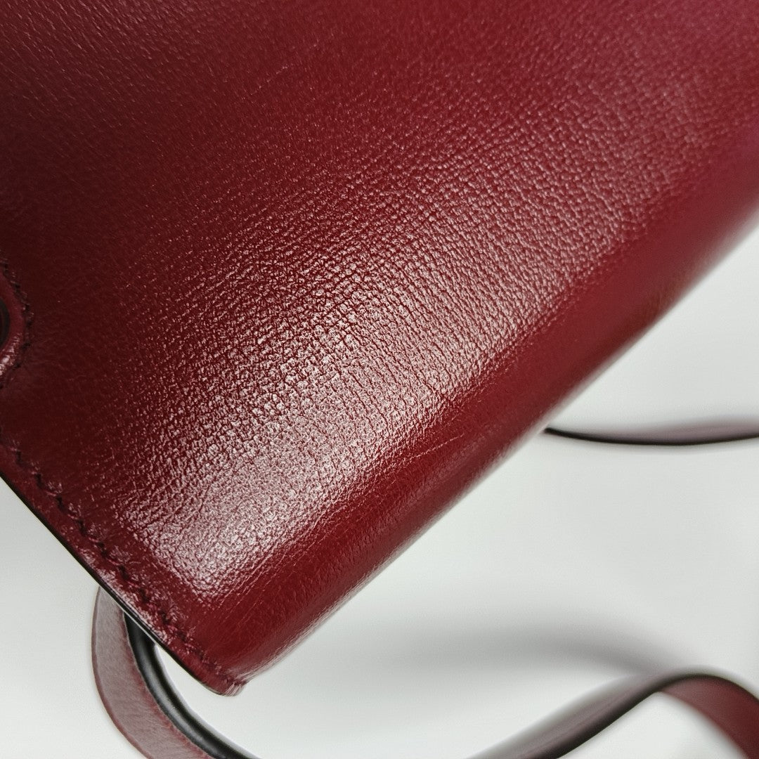 GG Ring Small Calfskin Red