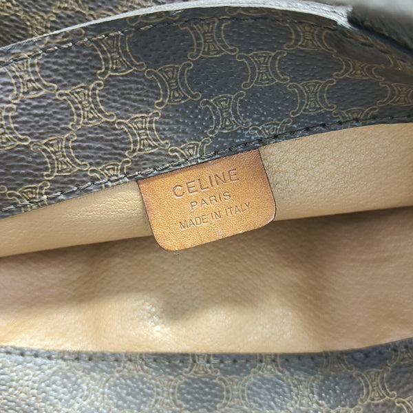 Coated Canvas Bucket Bag Brown